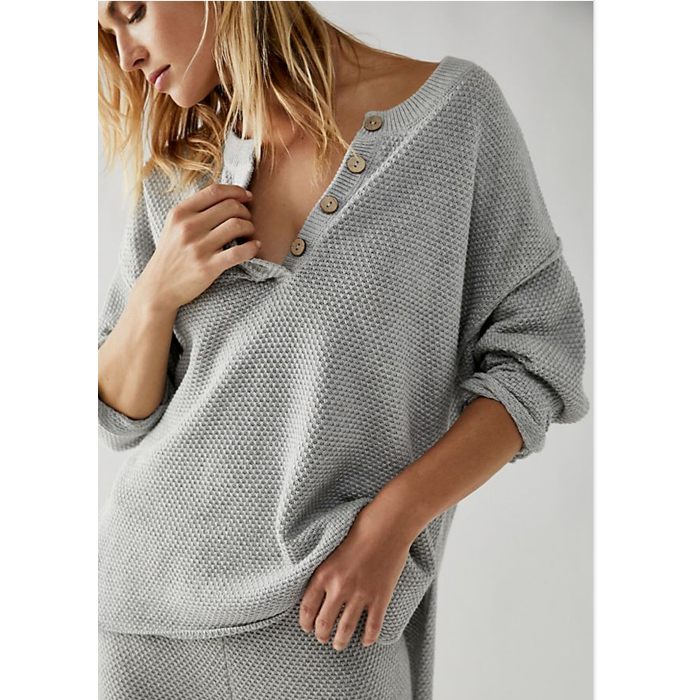 free people beach gray hailee sweater